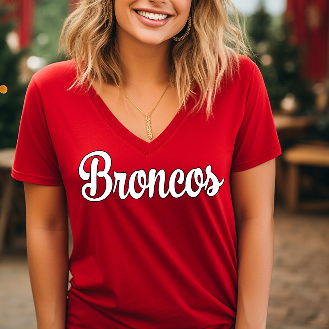 Broncos Ladies V Neck